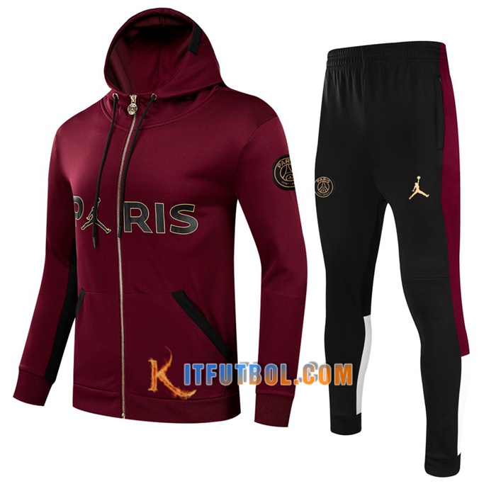 Chaqueta Con Capucha Chandal PSG Ninos Rojo 2021/2022