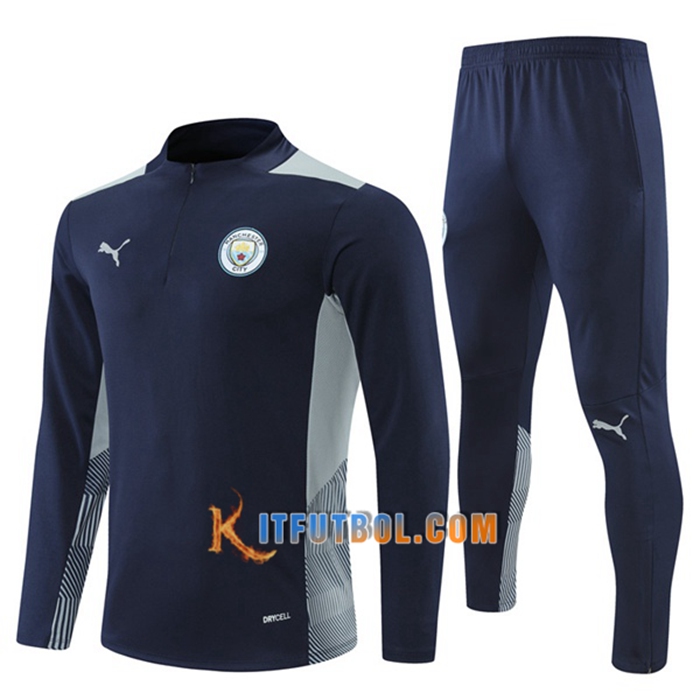 Chandal Equipos De Futbol Manchester City Ninos Azul Gris 2021/2022