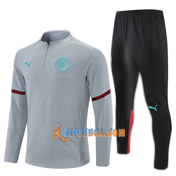 Chandal Equipos De Futbol Manchester City Ninos Azul Marino/Gris 2021/2022