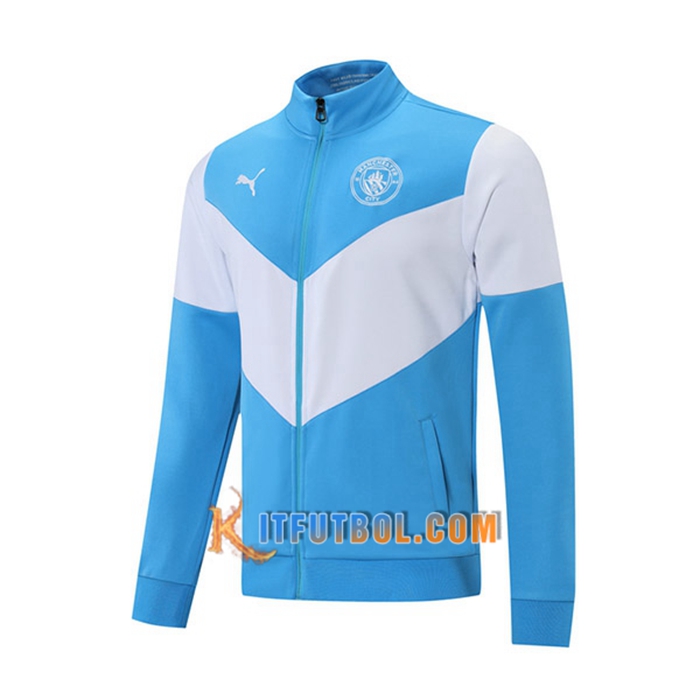 Chaquetas Futbol Manchester City Azul/Blanca 2021/2022