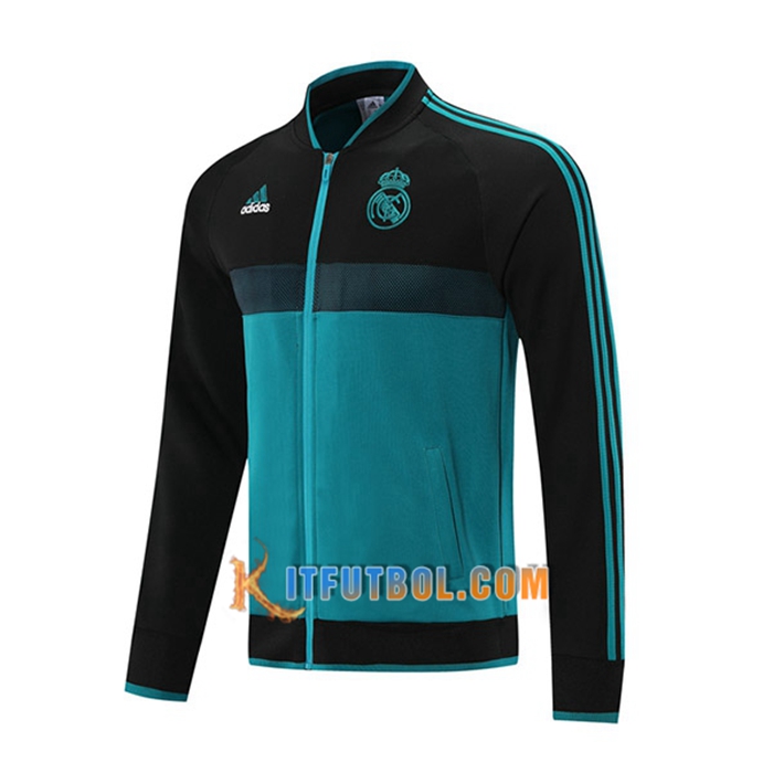 Chaquetas Futbol Real Madrid Verde Oscuro/Negro 2021/2022
