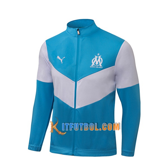 Chaquetas Futbol Marsella OM Azul/Blanca 2021/2022