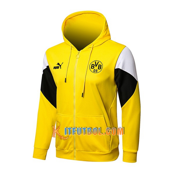 Chaqueta Con Capucha Dortmund BVB Amarillo/Blanca 2021/2022