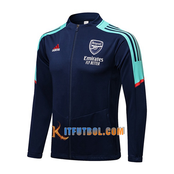 Chaquetas Futbol FC Aesenal Azul Marino/Verde 2021/2022