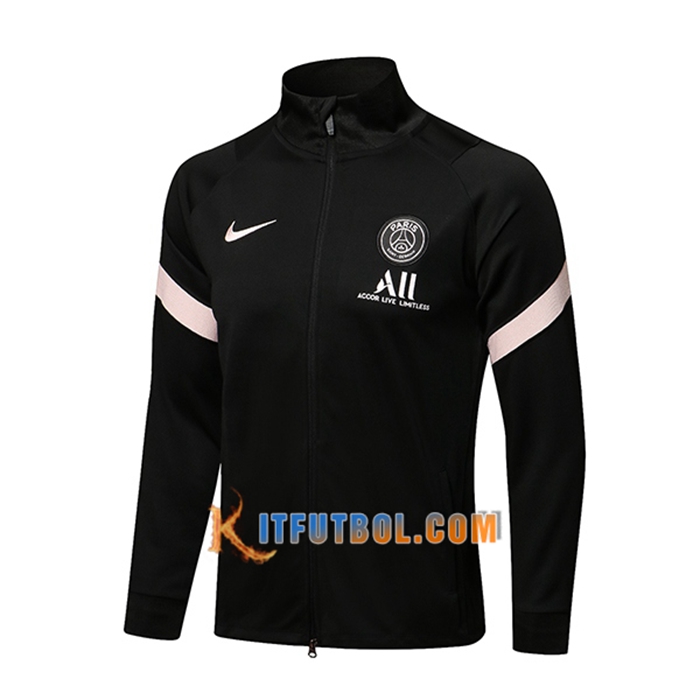 Chaquetas Futbol Jordan PSG Negro/Rosa 2021/2022