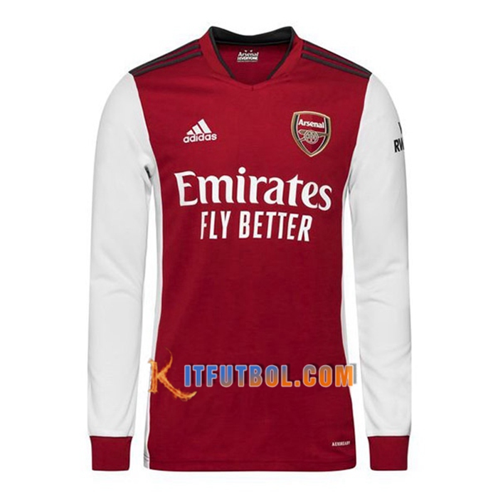 Camiseta Futbol Arsenal Titular Manga Larga 2021/2022