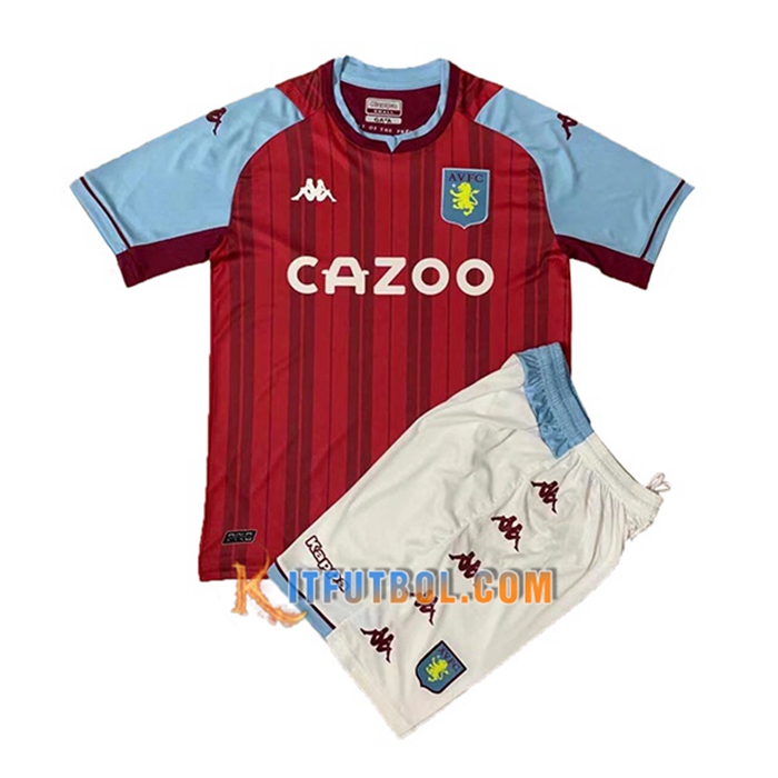 Camiseta Futbol Aston Villa Ninos Titular 2021/2022