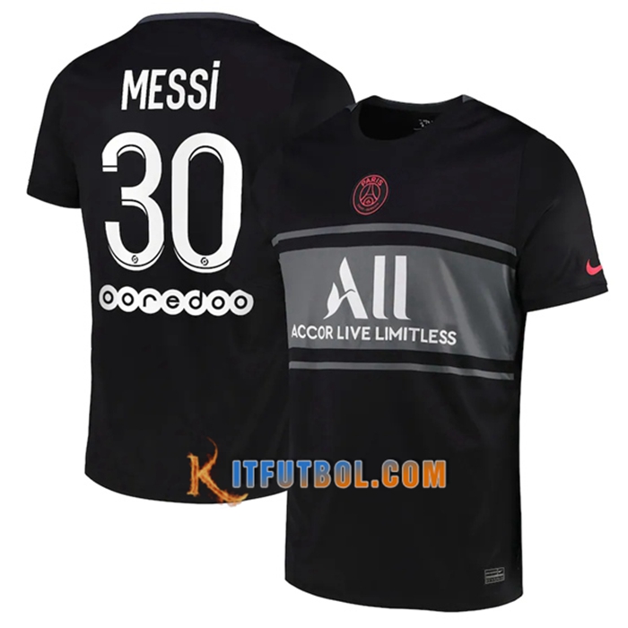 Camiseta Futbol Jordan PSG (Messi 30) Tercero 2021/2022