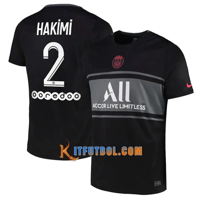 Camiseta Futbol Jordan PSG (Hakimi 2) Tercero 2021/2022