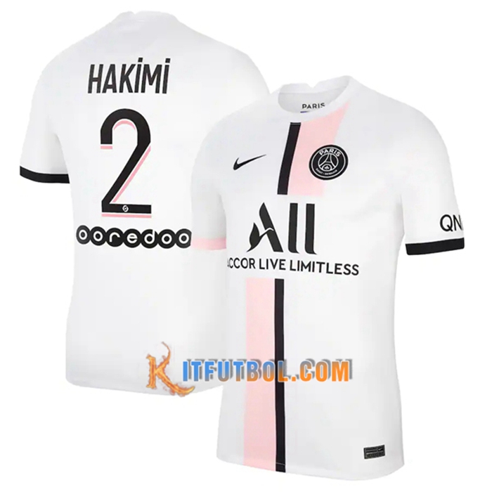 Camiseta Futbol Jordan PSG (Hakimi 2) Alternativo 2021/2022