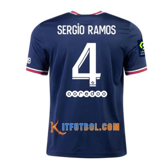 Camiseta Futbol Jordan PSG (Sergio Ramos 4) Titular 2021/2022