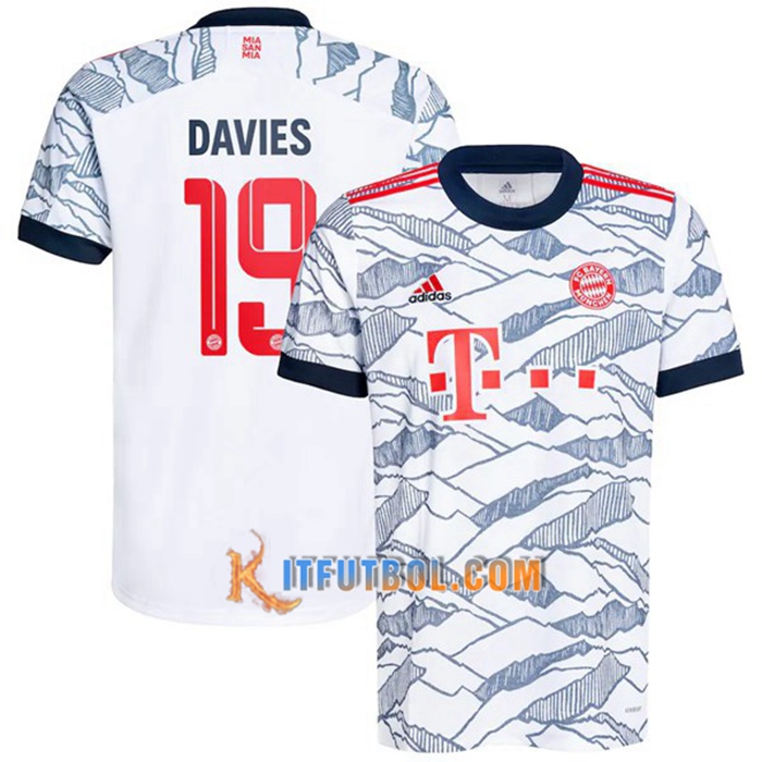 Camiseta Futbol Bayern Munich (Davies 19) Tercero 2021/2022