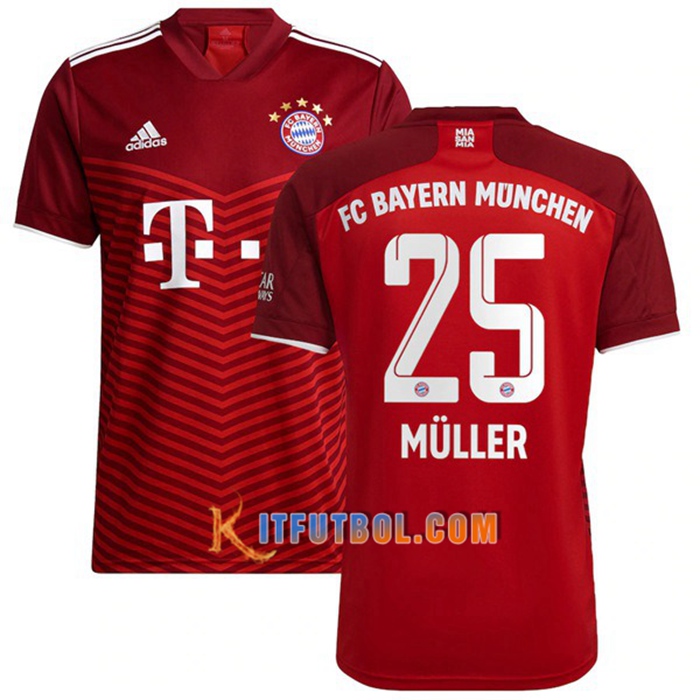 Camiseta Futbol Bayern Munich (Muller 25) Titular 2021/2022