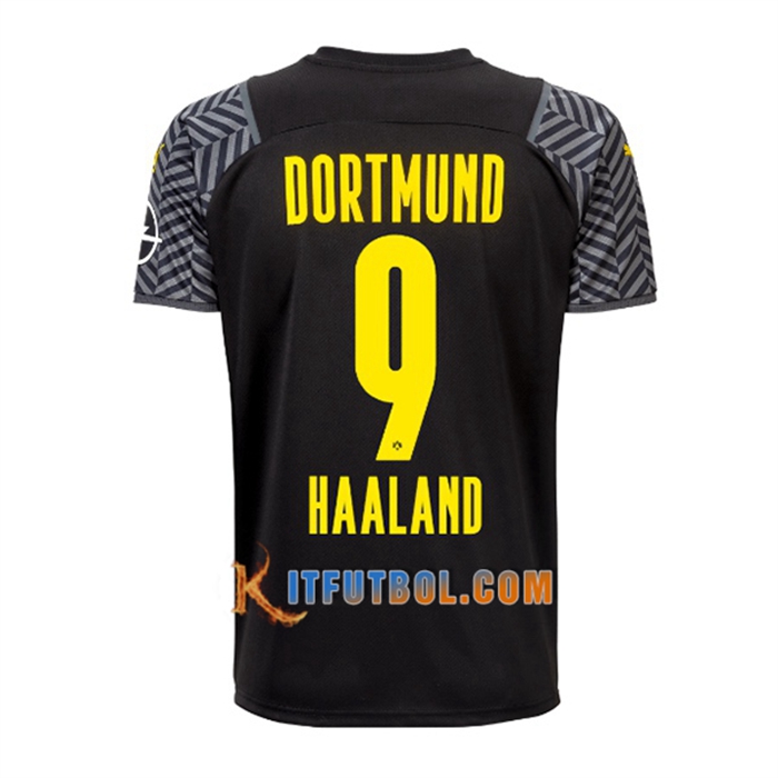 Camiseta Futbol Dortmund BVB (Haaland 9) Alternativo 2021/2022