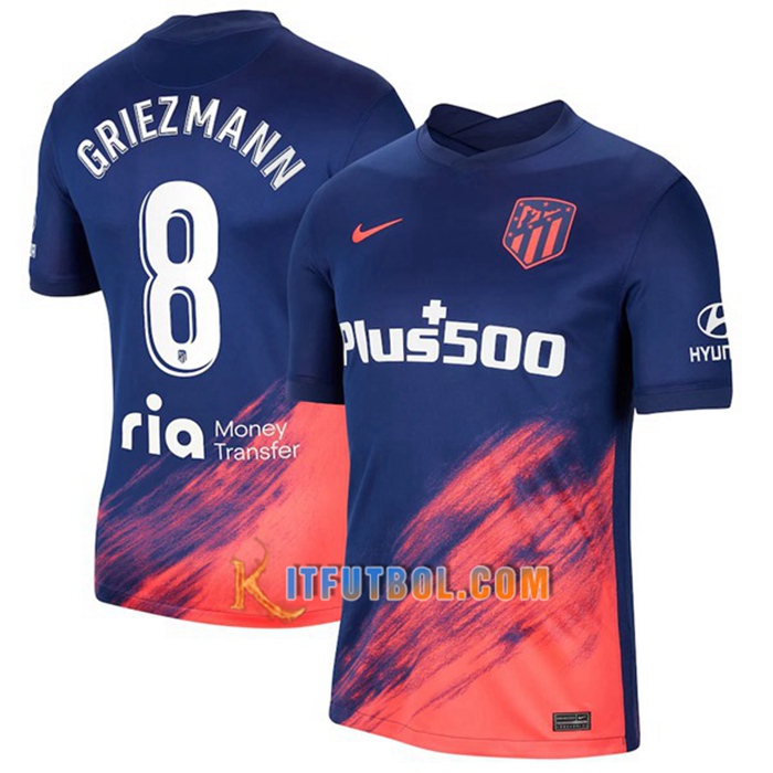 Camiseta Futbol Atletico Madrid (Griezmann 8) Tercero 2021/2022