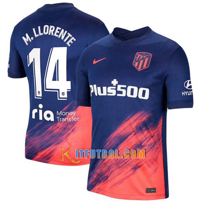Camiseta Futbol Atletico Madrid (M. Llorente 14) Tercero 2021/2022