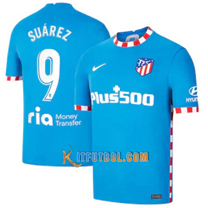 Camiseta Futbol Atletico Madrid (Suarez 9) Alternativo 2021/2022