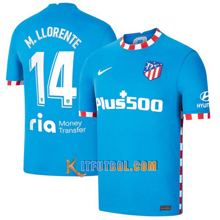 Camiseta Futbol Atletico Madrid (M. Llorente 14) Alternativo 2021/2022