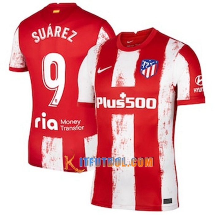 Camiseta Futbol Atletico Madrid (Suarez 9) Titular 2021/2022
