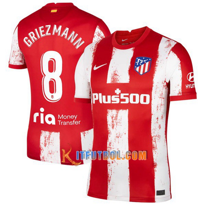 Camiseta Futbol Atletico Madrid (Griezmann 8) Titular 2021/2022