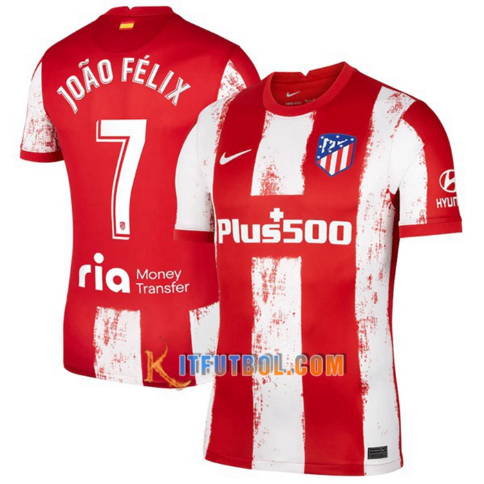 Camiseta Futbol Atletico Madrid (Joao Felix 7) Titular 2021/2022
