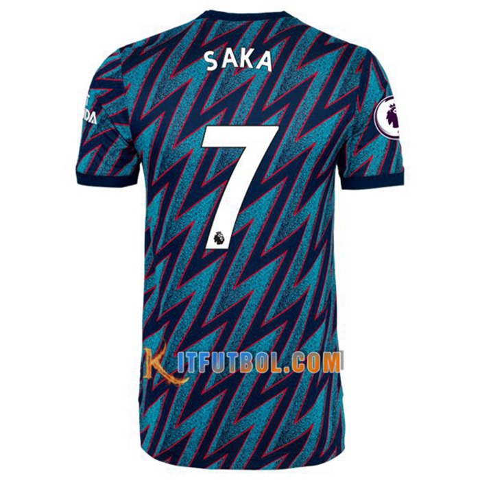 Camiseta Futbol FC Arsenal (Bukayo Saka 7) Tercero 2021/2022