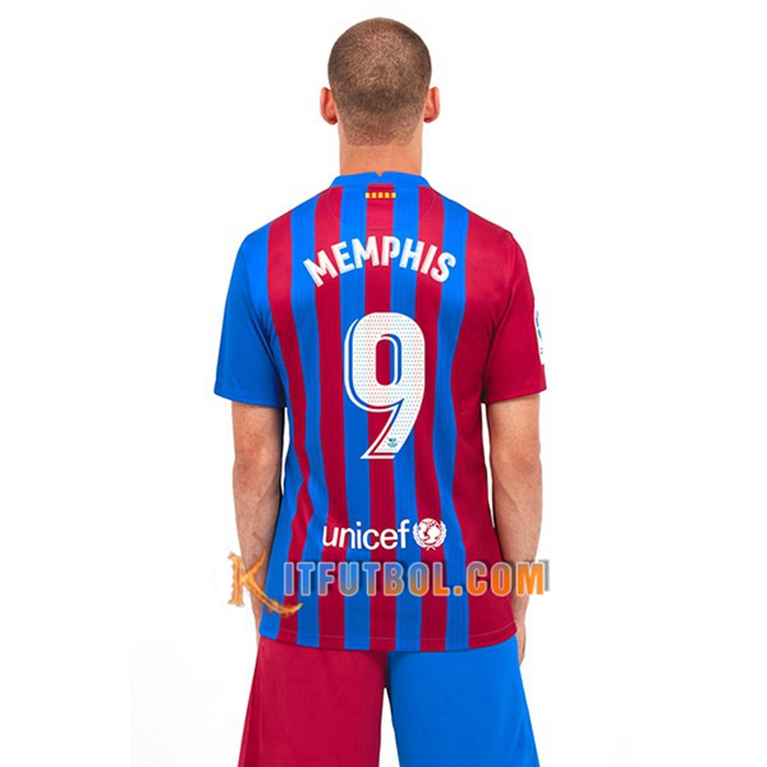 Camiseta Futbol FC Barcelona (Memphis 9) Titular 2021/2022