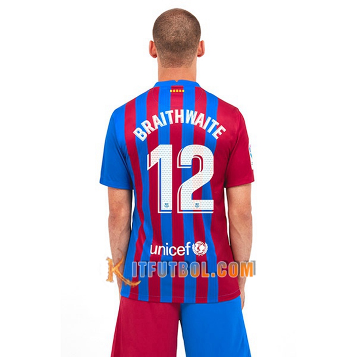 Camiseta Futbol FC Barcelona (Martin Brathwaie 12) Titular 2021/2022