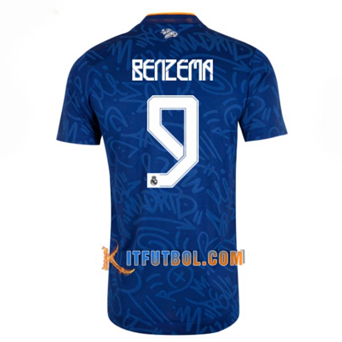 Camiseta Futbol Real Madrid (Benzema 9) Alternativo 2021/2022