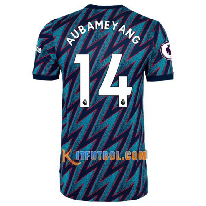 Camiseta Futbol FC Arsenal (Pierre-Emerick Aubameyang 14) Tercero 2021/2022