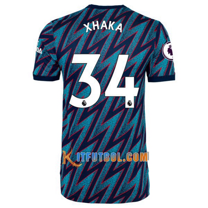 Camiseta Futbol FC Arsenal (Granit Xhaka 34) Tercero 2021/2022