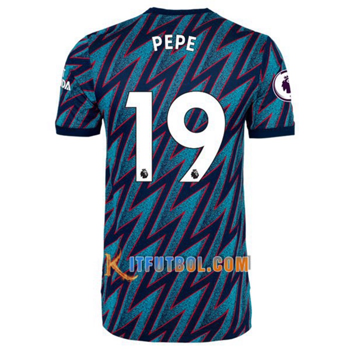 Camiseta Futbol FC Arsenal (Nicolas Pepe 19) Tercero 2021/2022