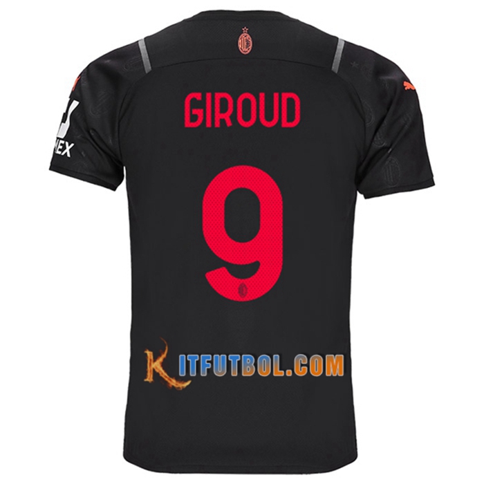 Camiseta Futbol AC Milan (GIROUD 9) Tercero 2021/2022