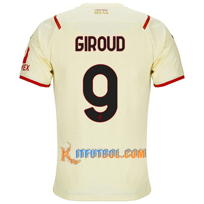 Camiseta Futbol AC Milan (GIROUD 9) Alternativo 2021/2022