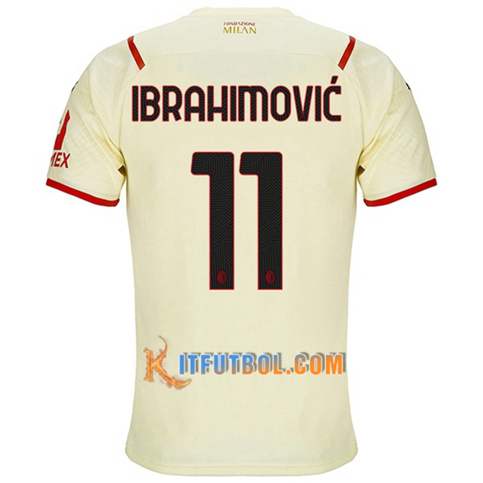 Camiseta Futbol AC Milan (IBRAHIMOVIC 11) Alternativo 2021/2022
