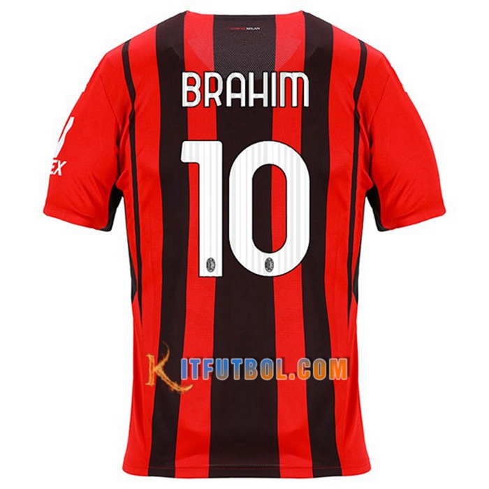 Camiseta Futbol AC Milan (BRAHIM 10) Titular 2021/2022