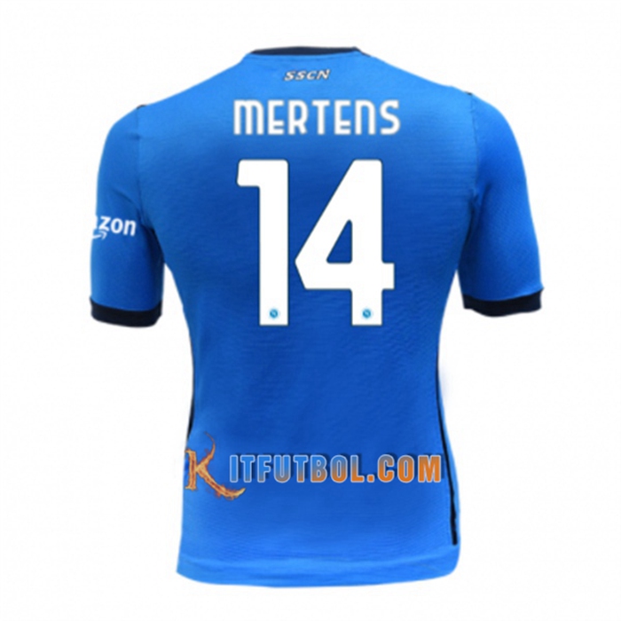 Camiseta Futbol SSC Napoli (MERTENS 14) Titular 2021/2022