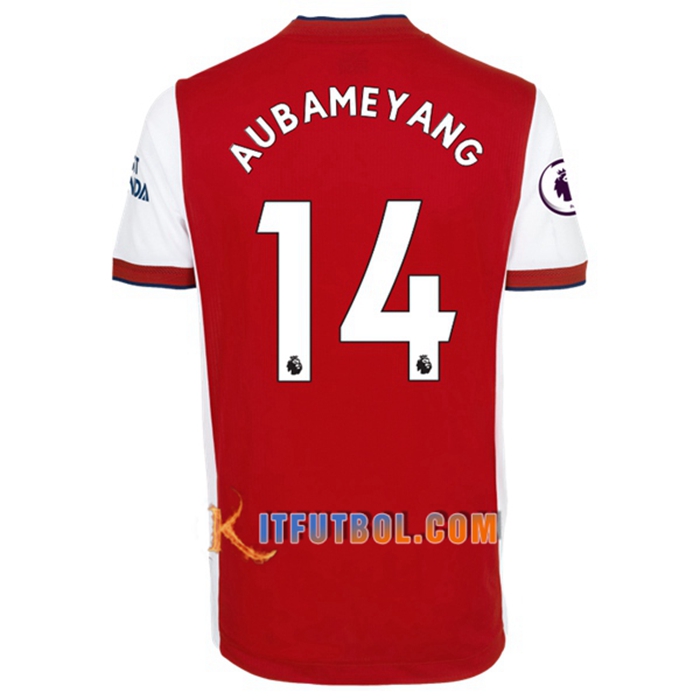 Camiseta Futbol FC Arsenal (Pierre-Emerick Aubameyang 14) Titular 2021/2022