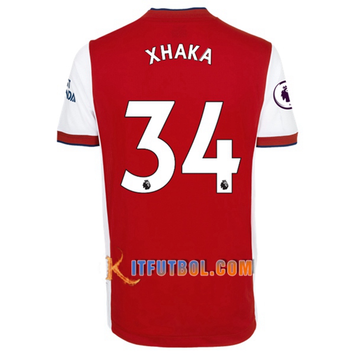 Camiseta Futbol FC Arsenal (Granit Xhaka 34) Titular 2021/2022