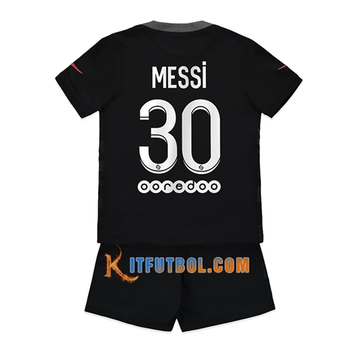 Camiseta Futbol Jordan PSG (Messi 30) Ninos Tercero 2021/2022
