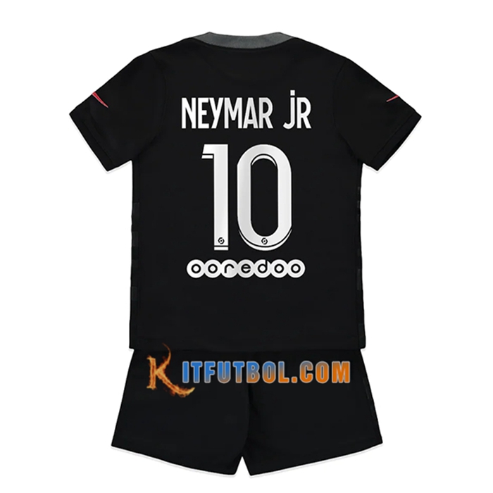 Camiseta Futbol Jordan PSG (Neymar Jr 10) Ninos Tercero 2021/2022