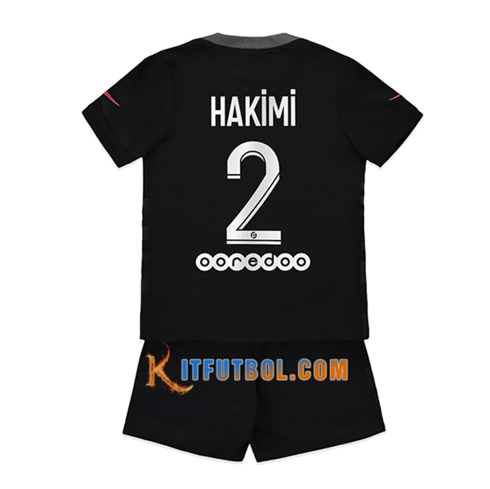 Camiseta Futbol Jordan PSG (Hakimi 2) Ninos Tercero 2021/2022