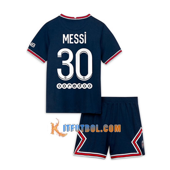 Camiseta Futbol Jordan PSG (Messi 30) Ninos Titular 2021/2022