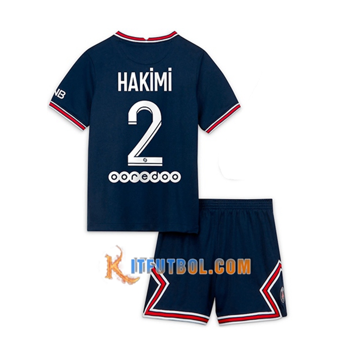 Camiseta Futbol Jordan PSG (Hakimi 2) Ninos Titular 2021/2022
