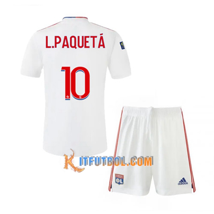 Camiseta Futbol Lyon (L.PAQUEYA 10) Ninos Titular 2021/2022