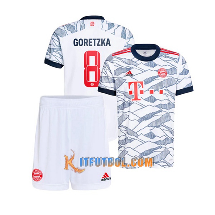 Camiseta Futbol Bayern Munich (Goretzka 8) Ninos Tercero 2021/2022