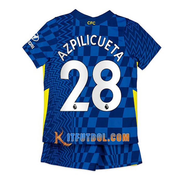 Camiseta Futbol FC Chelsea (Azpilicueta 28) Ninos Titular 2021/2022