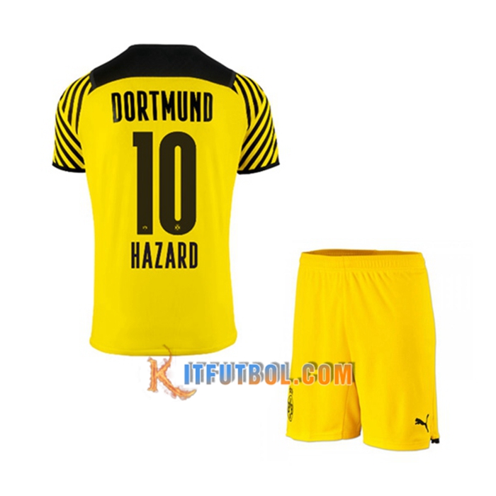 Camiseta Futbol Dortmund BVB (Hazard 10) Ninos Titular 2021/2022