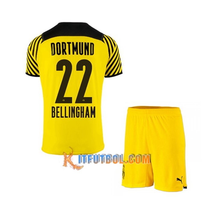 Camiseta Futbol Dortmund BVB (Bellingham 22) Ninos Titular 2021/2022