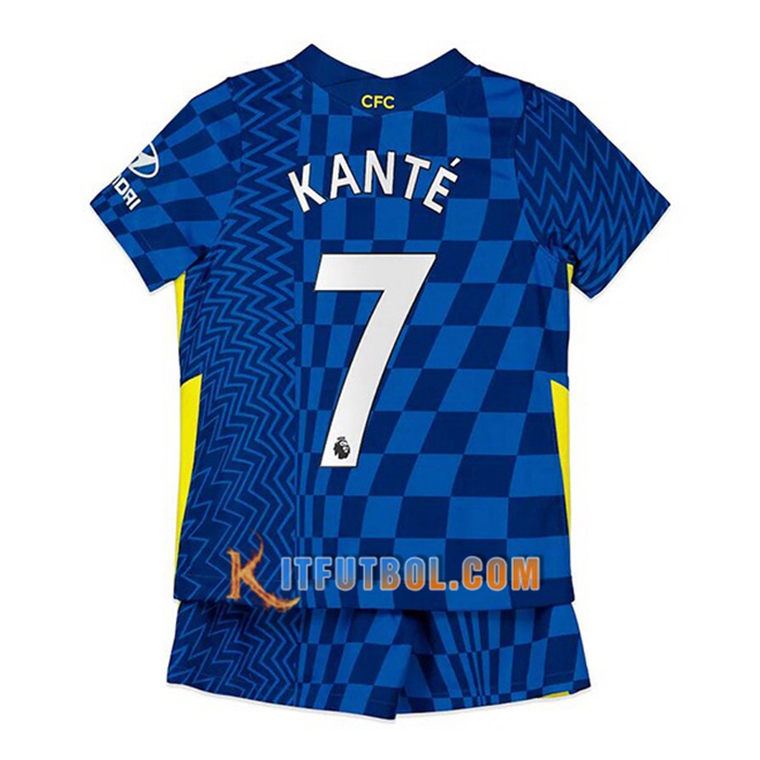 Camiseta Futbol FC Chelsea (Kante 7) Ninos Titular 2021/2022
